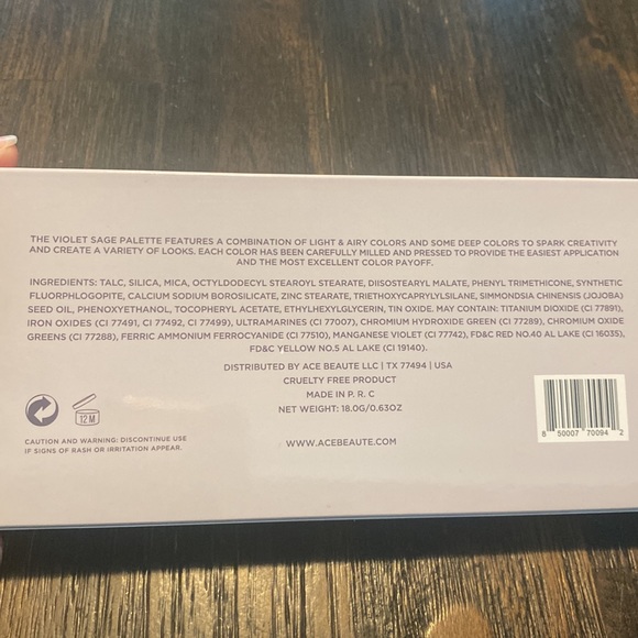 NEW Ace Beaute Violet Sage Eyeshadow Palette - Picture 3 of 3